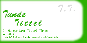 tunde tittel business card